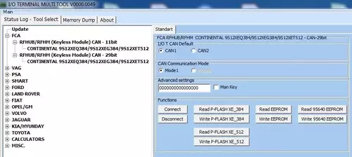 I/O TERMINAL AKTYWACJA FCA RFHM / RFHUB 3