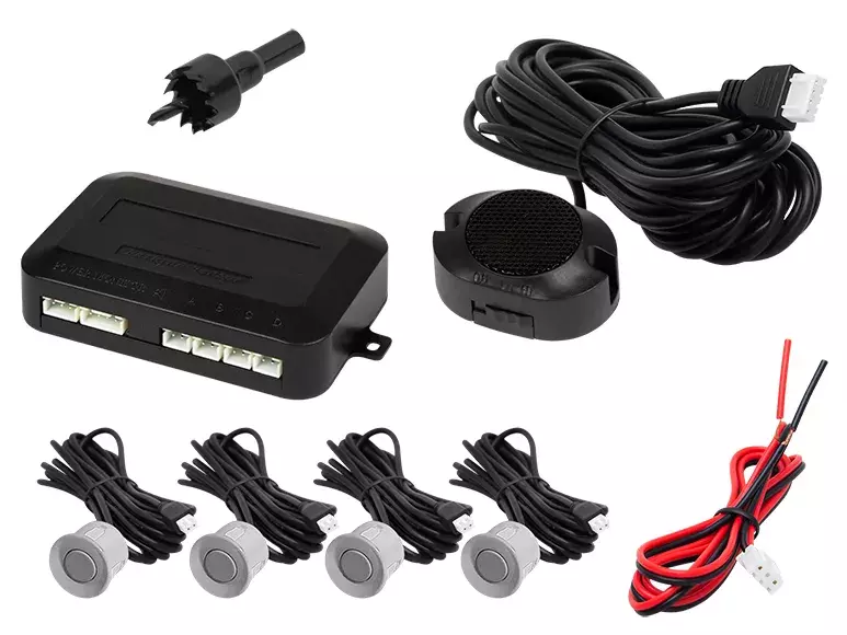 Czujnik parkowania z buzzerem, model sterujący 4 czujki 1