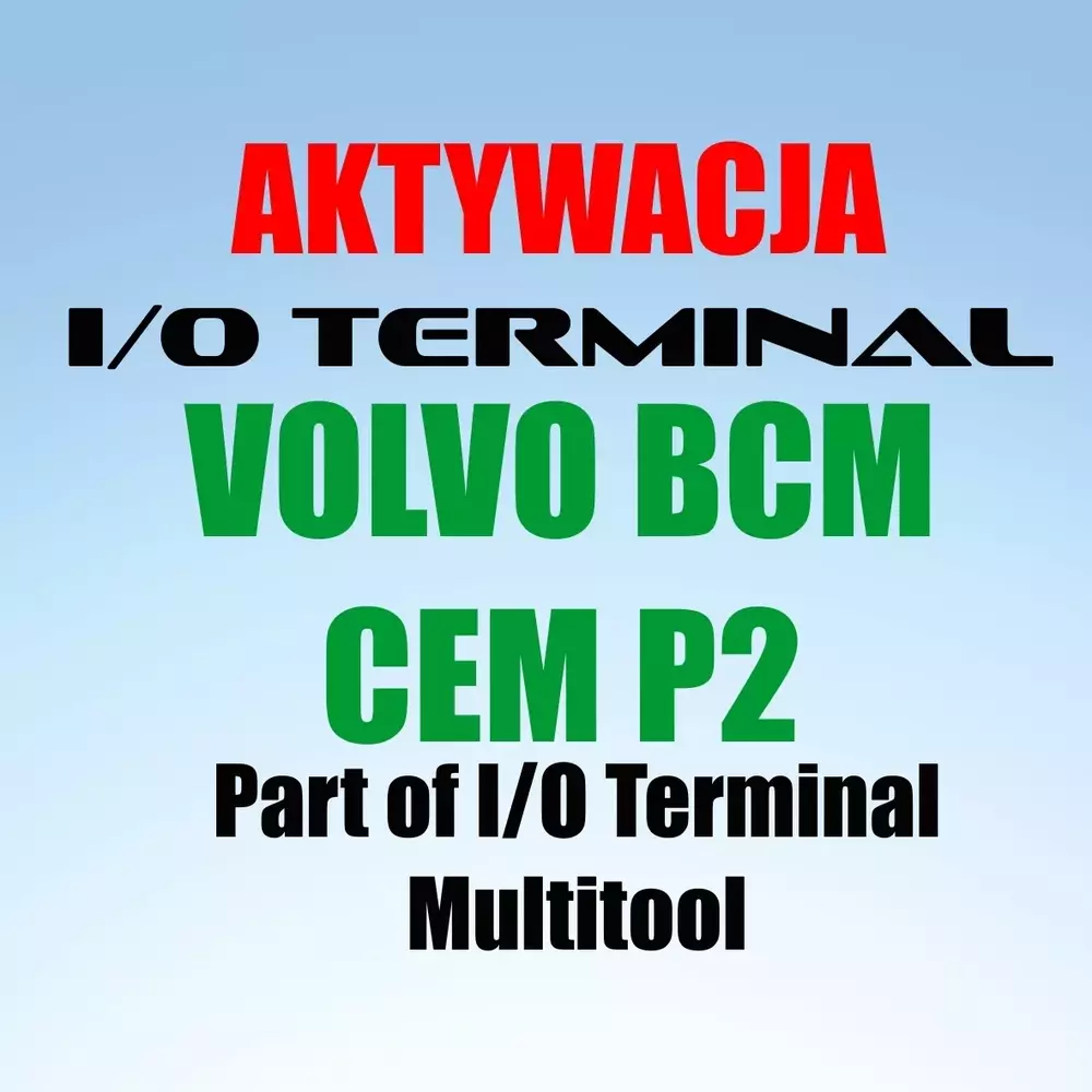 I/O TERMINAL AKTYWACJA VOLVO CEM P2 1