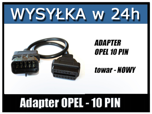 OPEL Adapter OBD2 - OPEL 10pin ALDL przejściówka 
