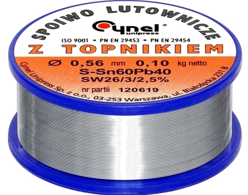 Cyna z topnikiem 0,56mm/100g CYNEL