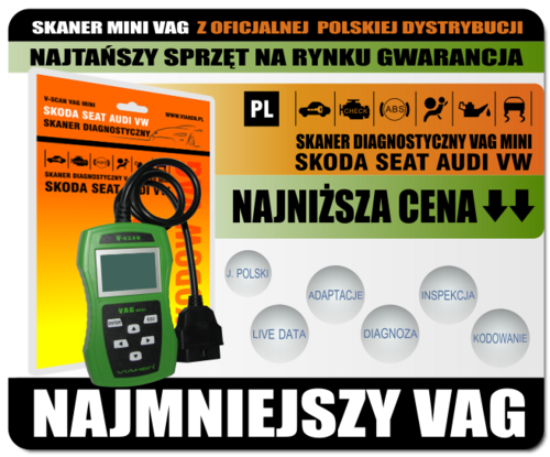 POLSKI język - SKANER MINI VAG505 CAN diagnoza live data