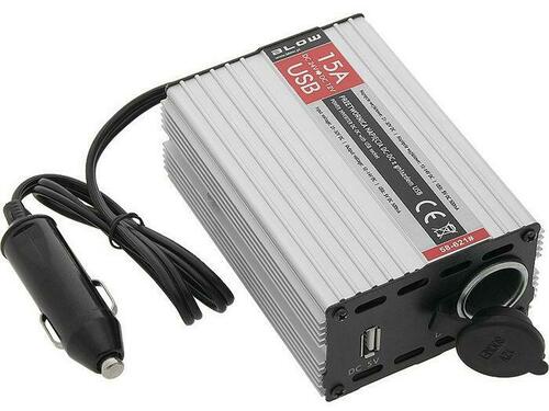 Przetwornica 24V/12V 15A z gniazdem USB