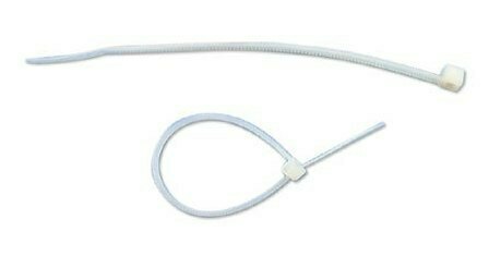 Opaski zaciskowe 2.5mm/10cm białe - 100szt.