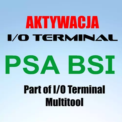 I/O Terminal aktywacja PSA BSI 1