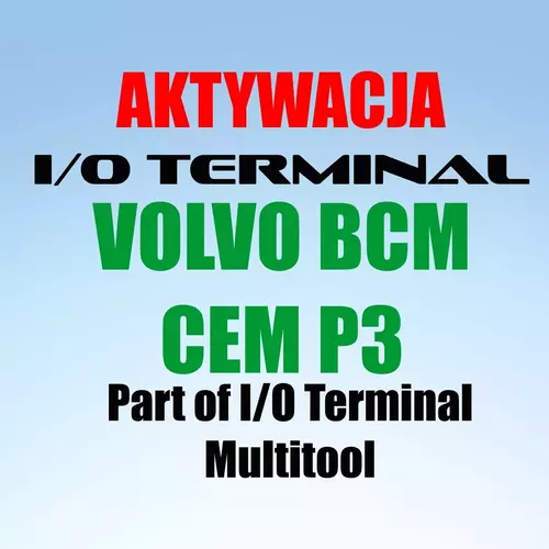 I/O TERMINAL AKTYWACJA VOLVO CEM P3 1
