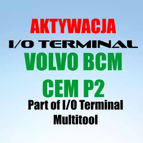 I/O TERMINAL AKTYWACJA VOLVO CEM P2 1