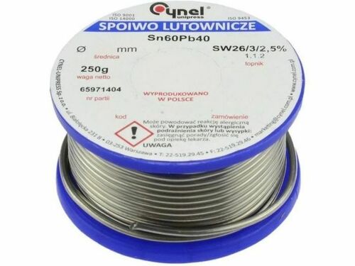 Cyna z topnikiem 3,00mm/250g Cynel